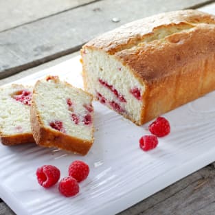 Raspberry pound cake photo