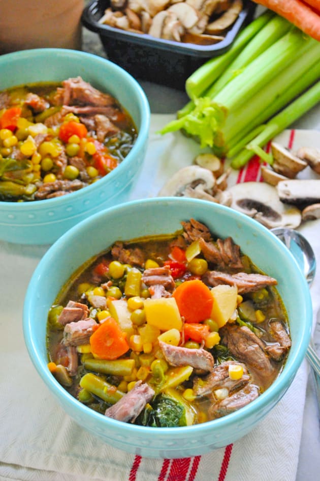 Instant Pot Vegetable Beef Soup Recipe - Food Fanatic