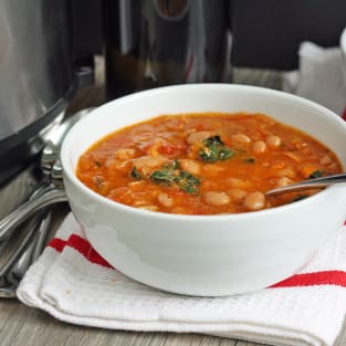 Tomato and cannellini bean soup photo