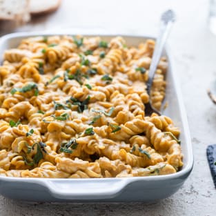 Creamy pumpkin pasta sauce photo