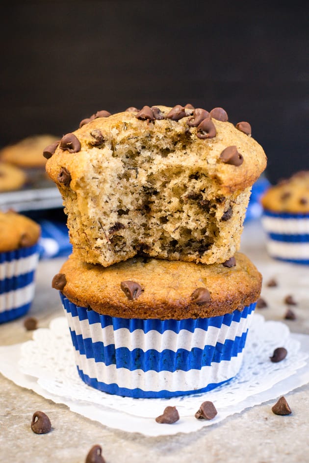 Peanut Butter Chocolate Chip Banana Muffins Image