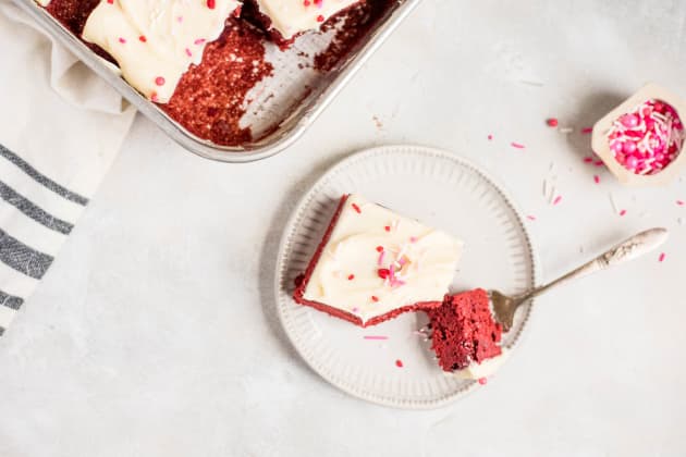 Red Velvet Sheet Cake Photo