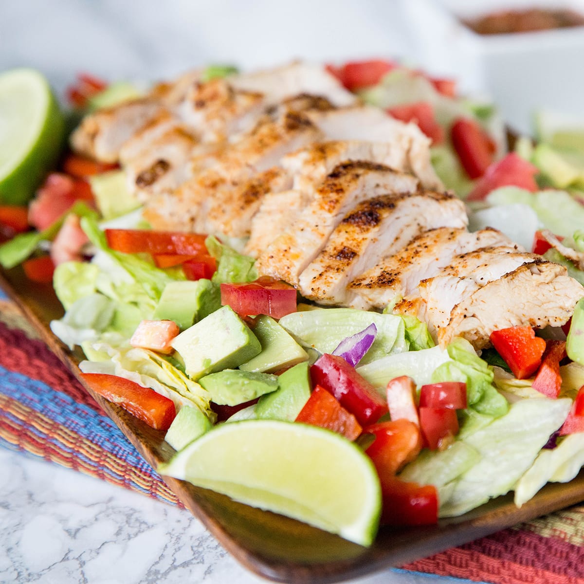 Chicken Fajita Salad Recipe Food Fanatic