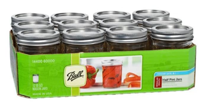 Ball 8 oz Regular Mouth Mason Jars with Lids - 6 Pack for Canning