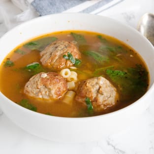 Italian meatball soup photo