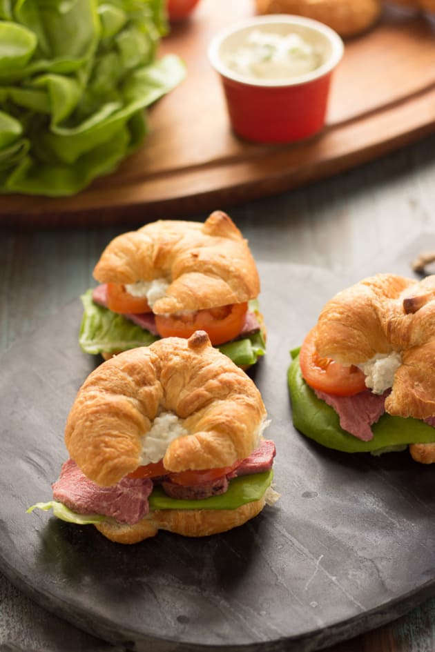 Roast Beef Croissant Sandwiches - Food Fanatic
