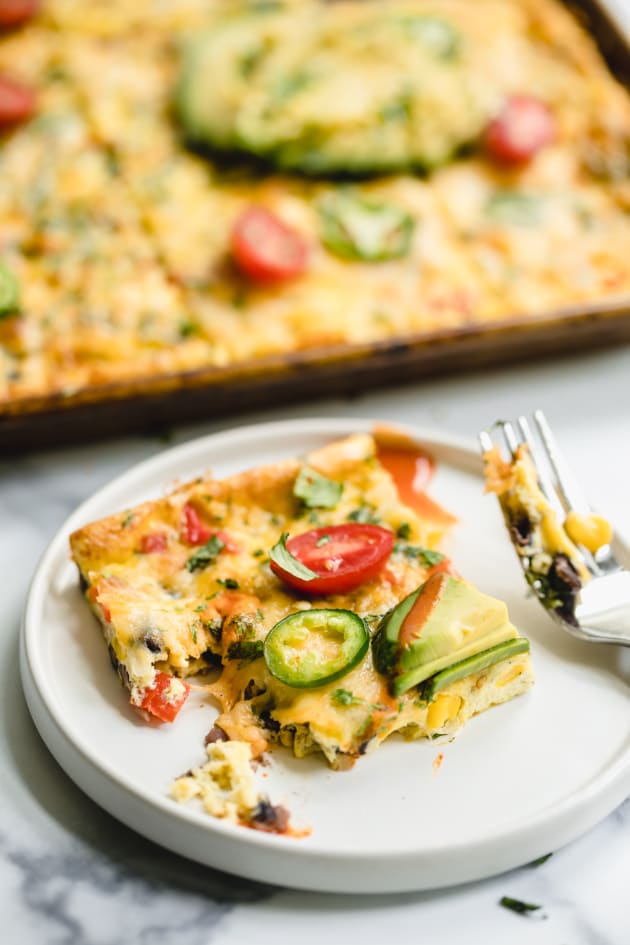 Tex Mex Breakfast Sheet Pan Frittata Recipe Food Fanatic