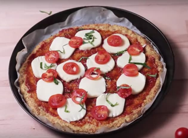 Making Margherita Pizza with Cauliflower Crust