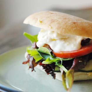 Greek veggie sandwich photo