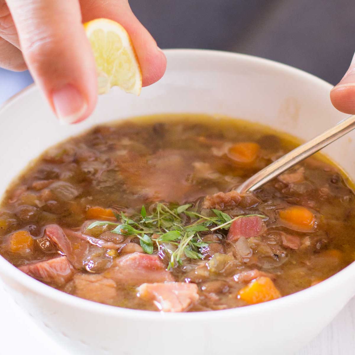 Lentil soup clearance with ham