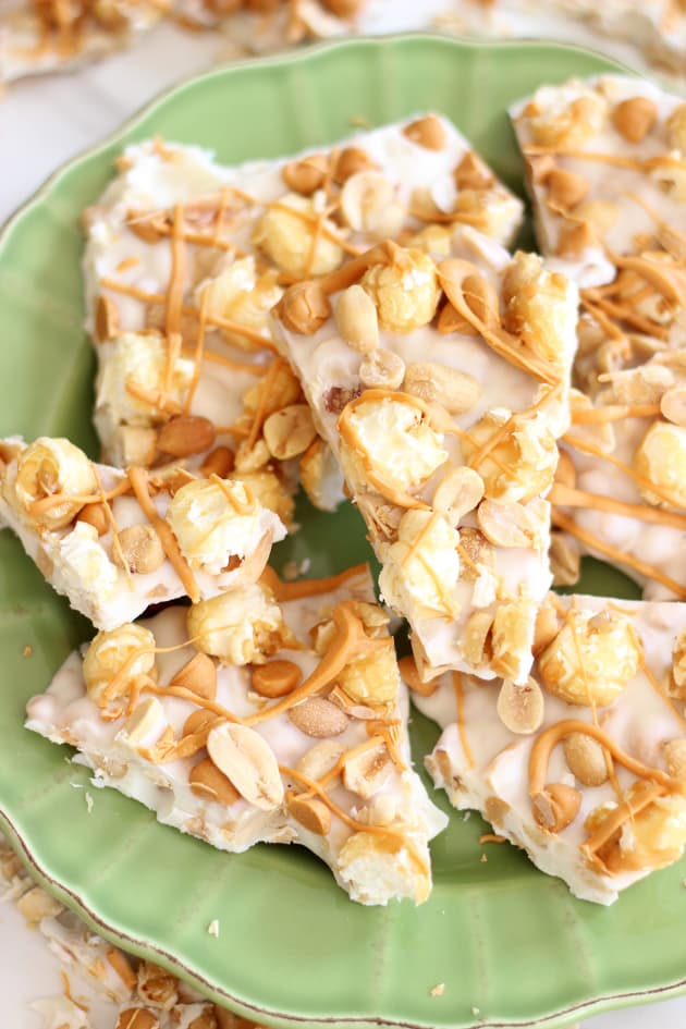 Salted Peanut Butterscotch Caramel Corn Bark Image