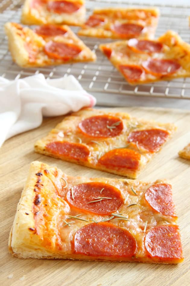 Puff Pastry Pepperoni Pizza Pic - Food Fanatic