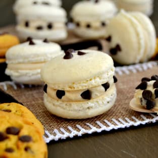 Cookie dough macarons photo