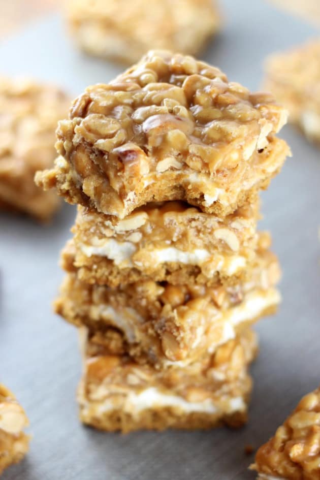 Peanut Butter Cookie Rice Krispie Bars Image