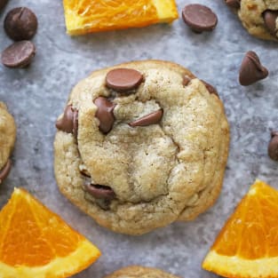 Gluten free chocolate chip cookies with orange photo