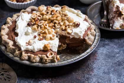 Boozy Chocolate Hazelnut Cream Pie