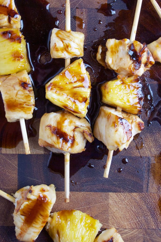 pineapple teriyaki chicken skewers picture