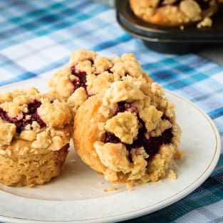 Peanut butter and jelly muffins photo