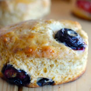Mixed berry biscuits photo