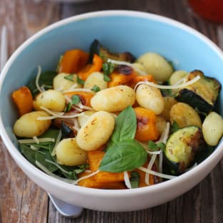 One pan roasted gnocchi and vegetables photo