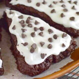 Frosted chocolate banana scones photo