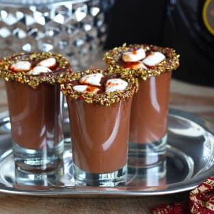 Mexican hot chocolate shots photo