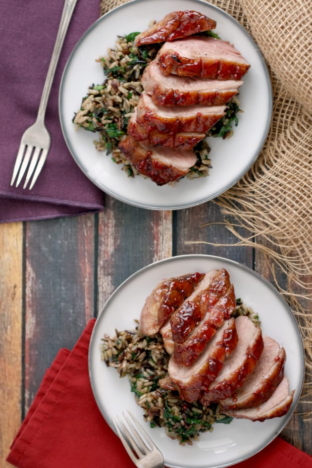 Whiskey Raspberry Glazed Duck Breasts Picture