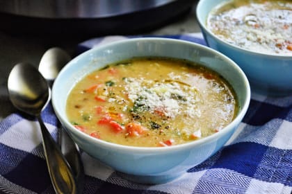 Instant Pot Italian Vegetable Lentil Soup Recipe