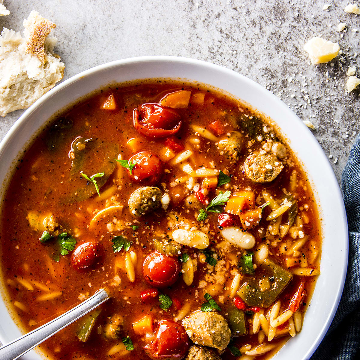 Slow Cooker Tuscan White Bean Soup With Sausage Recipe Food Fanatic