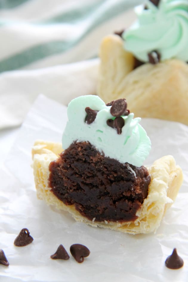 Mint Chocolate Brownie Cups Pic