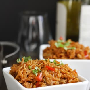 Restaurant style mexican rice picture