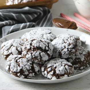 Chocolate bake them up today hazelnut crinkle cookies photo