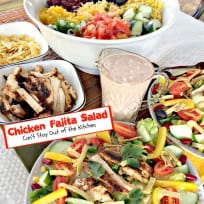 Chicken Fajita Salad By Can T Stay Out Of The Kitchen Food Fanatic