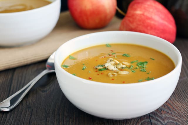 Curried Butternut Squash and Apple Soup