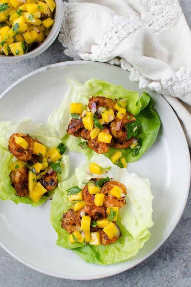 Paleo Blackened Shrimp Lettuce Wraps Image
