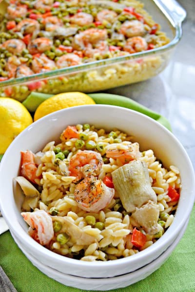 One Skillet Shrimp Orzo Recipe - Recipe Hippie