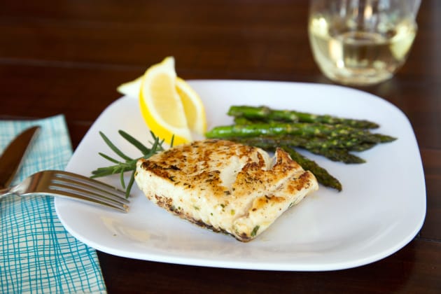 Grilled Halibut Steaks Photo