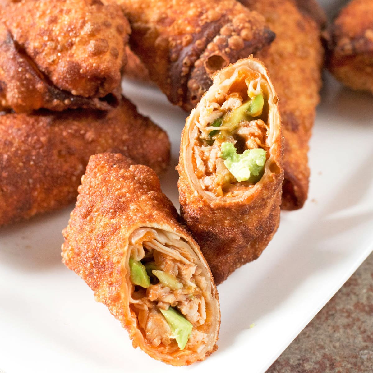 Avocado Eggrolls With Bbq Chicken Cake N Knife
