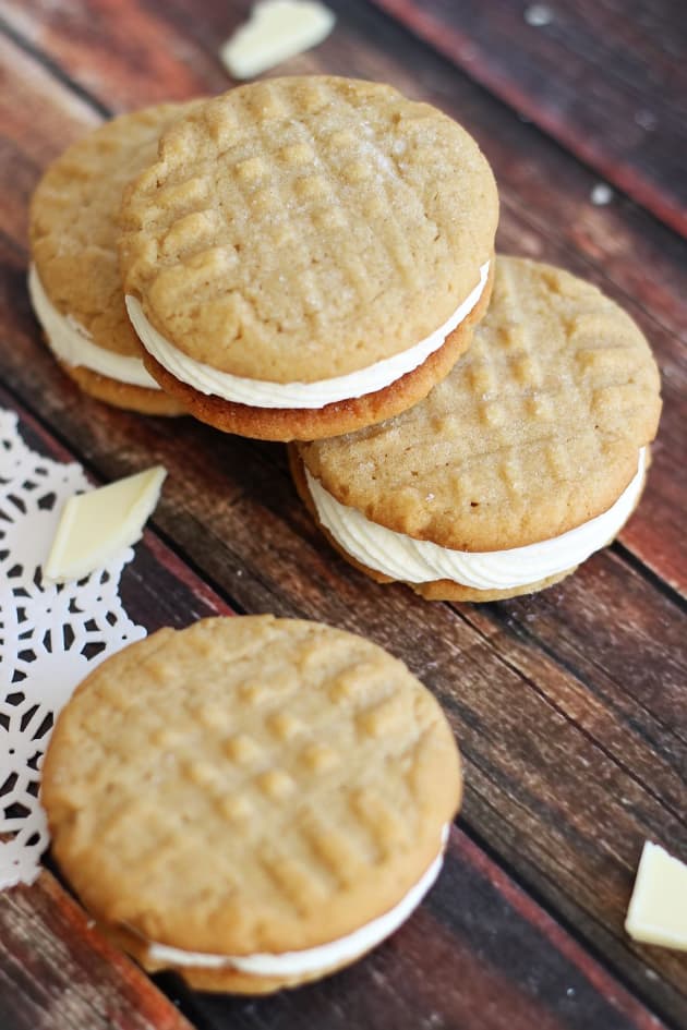Peanut Butter White Chocolate Sandwich Cookies Pic