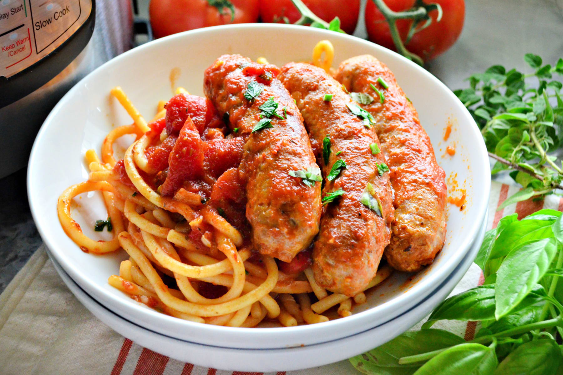 Instant pot sausage and peppers online pasta