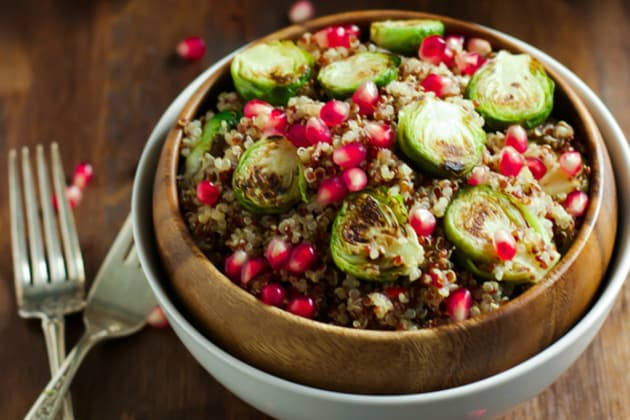 Roasted Brussels Sprouts Quinoa Salad Pic