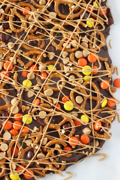 Chocolate Peanut Butter Pretzel Bark Picture