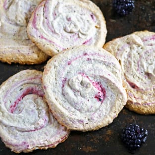Blackberry meringue cookies photo