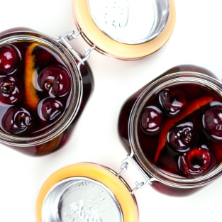Cocktail cherries photo