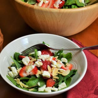 Strawberry spinach salad photo