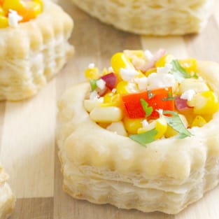 Mexican corn pastry cups photo