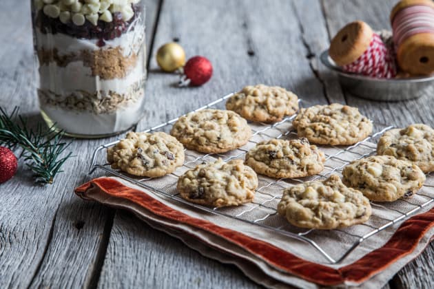Cranberry White Chocolate Cookies in a Jar Photo