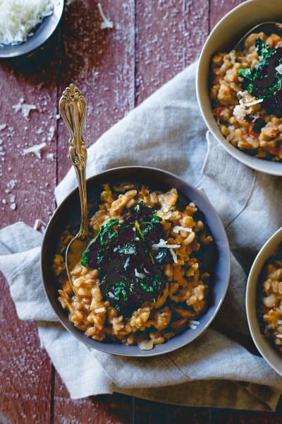 Tuscan White Bean Farro Risotto Recipe - Food Fanatic