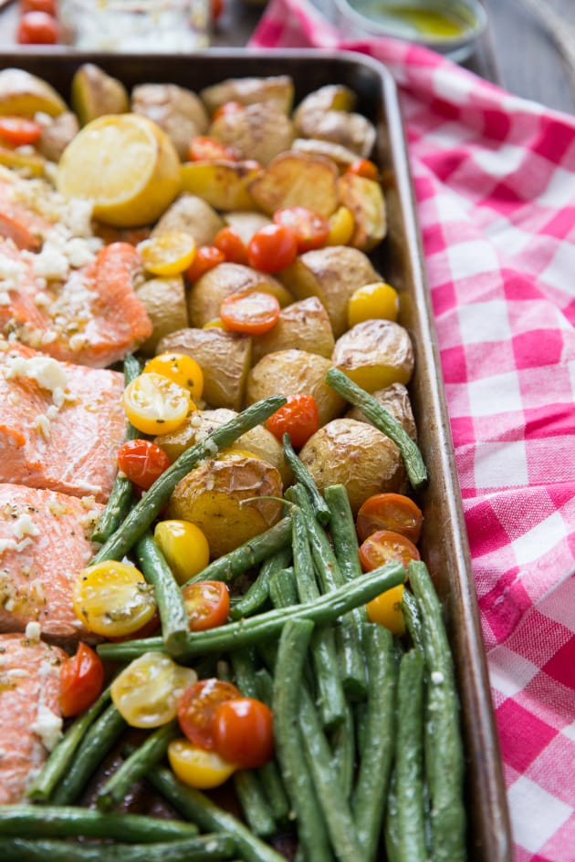 Mediterranean Salmon Sheet Pan Dinner Picture