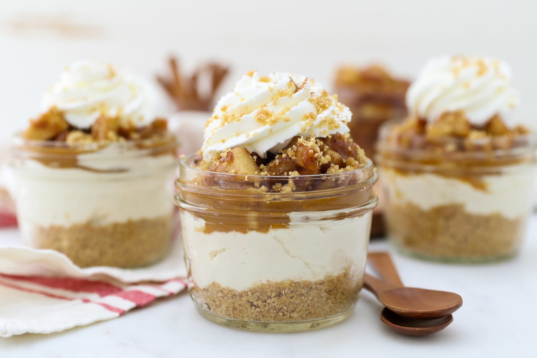 No Bake Apple Pie Cheesecake Phyllo Cups - Homemade In The Kitchen